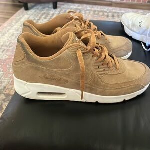 Men’s Size 11 Air Max Shoes- Tan Suede